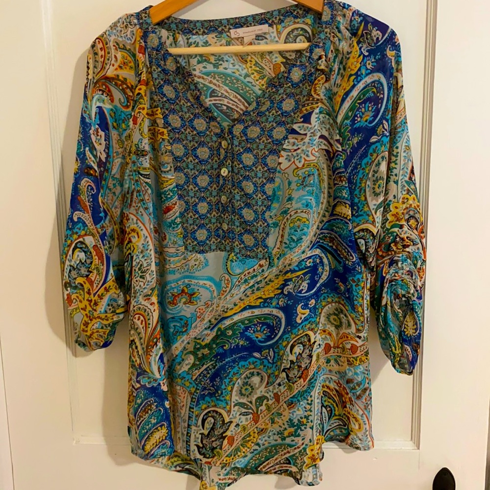 Sheer paisley tunic